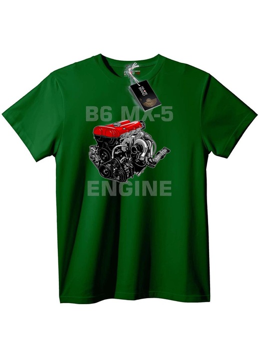 Tricou B6 MX-5 Engine, Verde englez