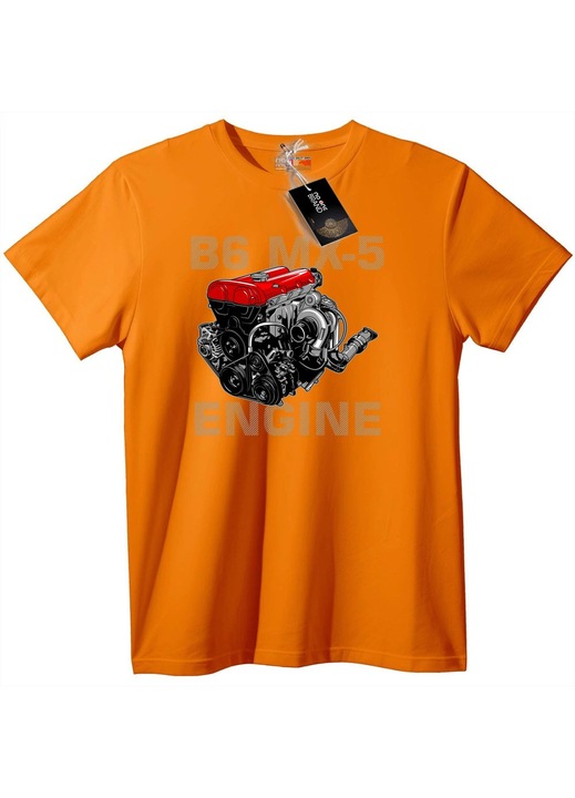 Tricou B6 MX-5 Engine, Portocaliu