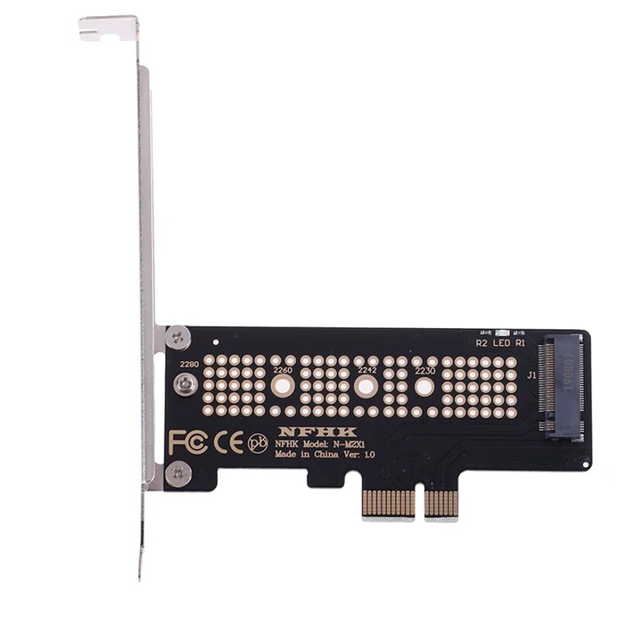 Adaptor SSD M.2 NVMe la PCIe x1, suport PCIe 3.0/4.0, compatibil 2280/2260/2242/2230