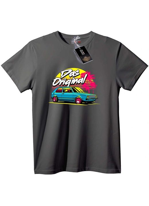 Tricou Mașină Retro 'Originalul', Gri