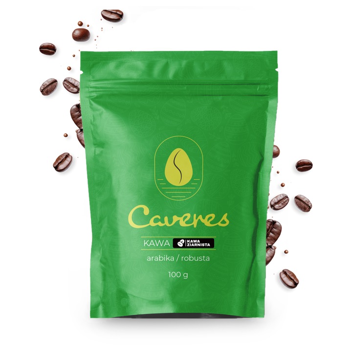Cafea boabe Caveres Amestec de Craciun Fericit, 50% Arabica 50% Robusta, 100g