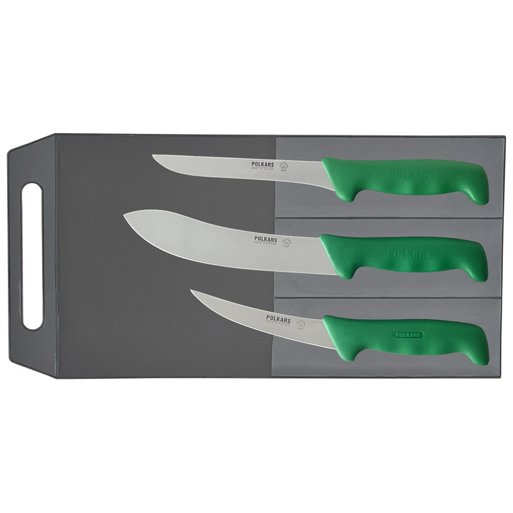 Polkars set 3 cutite (modele 13, 07, 17) verde