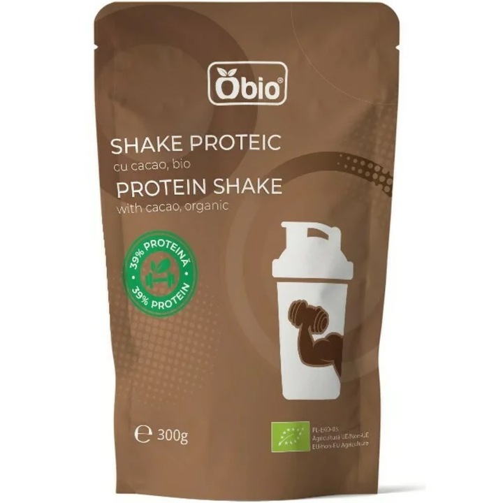 Shake Proteic Cu Cacao Bio, Obio, 300g