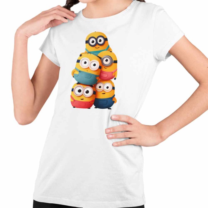 Tricou Copii Fete Minions Despicable Minioni, Fehér