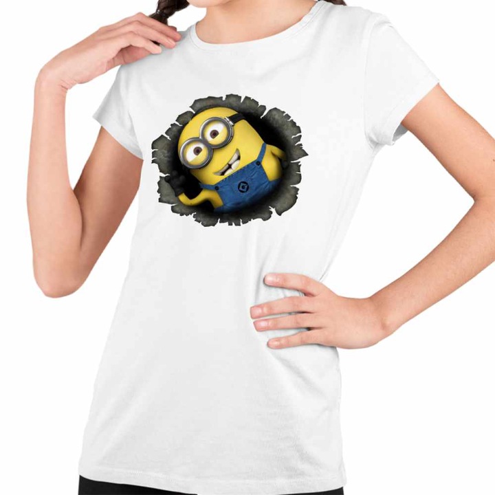 Tricou Copii Fete Minions Pop-up Despicable, Fehér