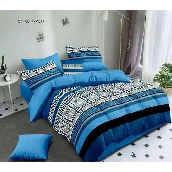 Lenjerie Finet 6 piese cu husa de pat pentru saltea de 160x200 si 180x200 nr24