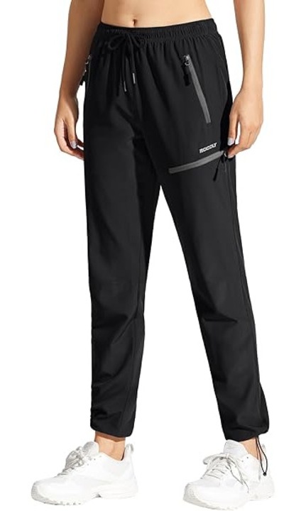 Pantaloni Drumetie Dama MOCOLY, Uscare Rapida, Respirabili, UPF 50+, Lungi, Negru, Marimea XXL