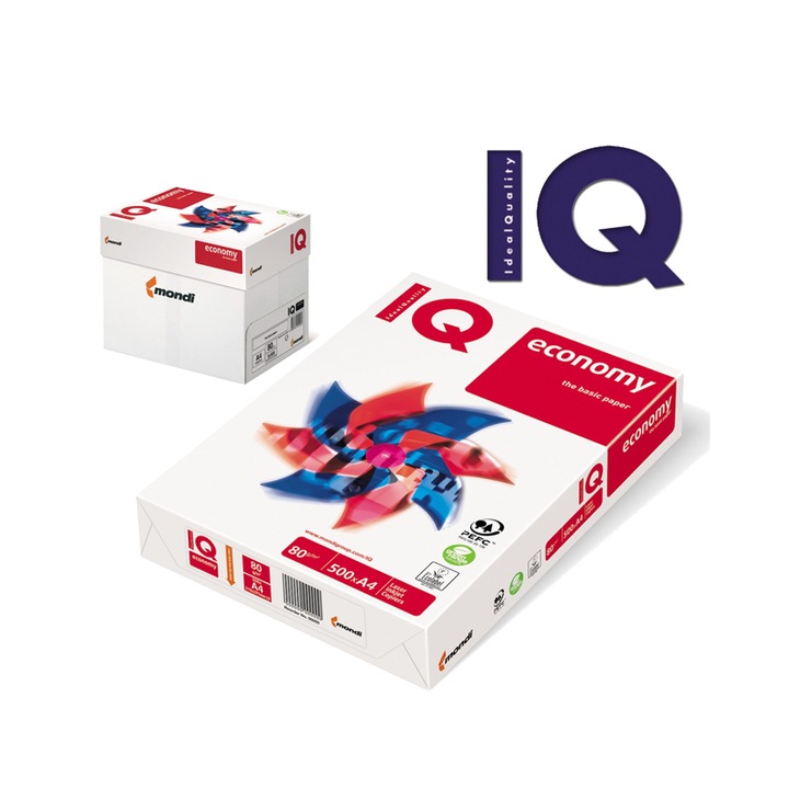 Hartie de copiator IQ ECONOMY A3, 80 g/mp, 500 coli/top
