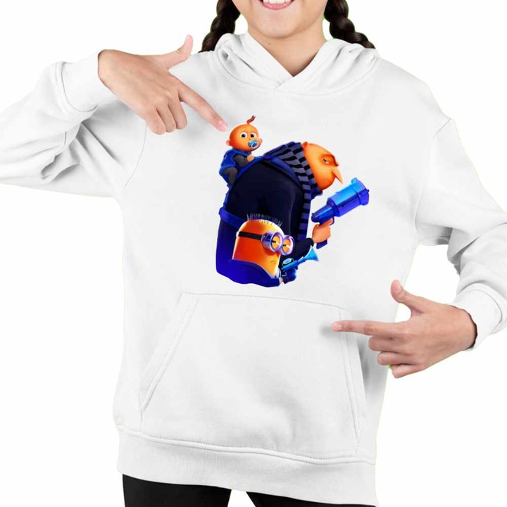 Hanorac Copii Fete Despicable Minions Misiune, Alb