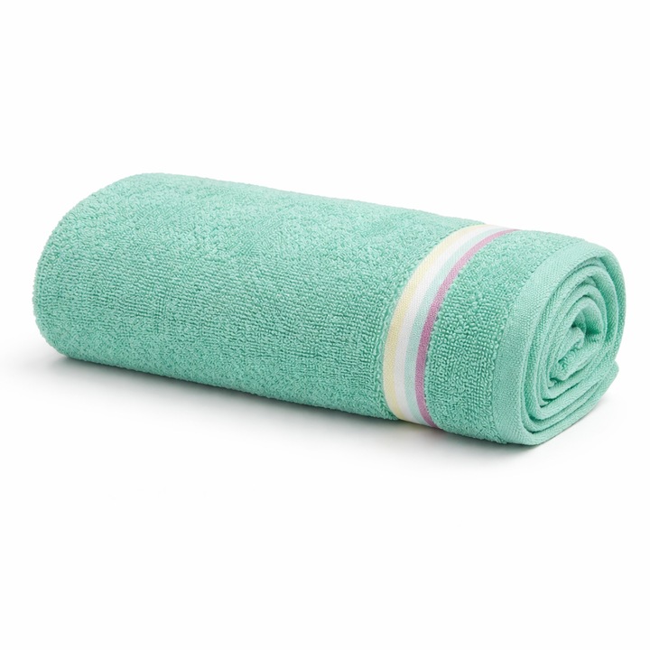 Prosop baie 70x140 cm, 100% bumbac, 500 g/m², absorbant si durabil, uz hotelier si casnic, Verde