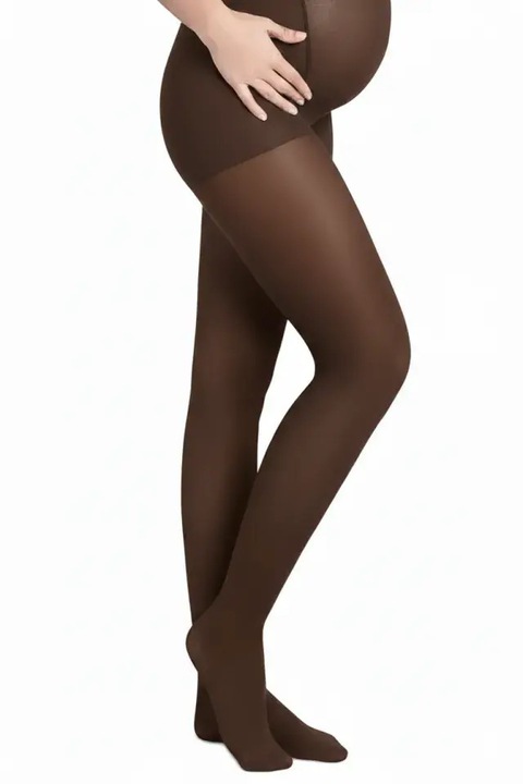 Dres Penti pentru gravide, maro, 40 DEN, Negru