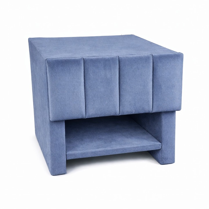 Noptiera tapitata "Velur", 45x40 cm, mov deschis