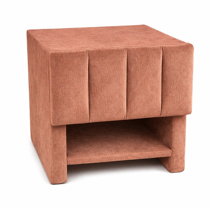 Noptiera tapitata "Velur", 45x40 cm, maro culio