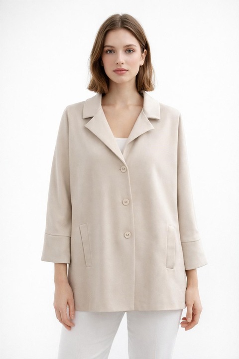 BAROCCA, Sacou lejer cu maneci trei sferturi Jaketa, Bej deschis