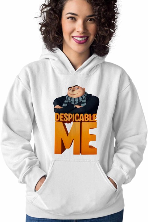 Hanorac Femei Despicable Me Gru Minions, Alb