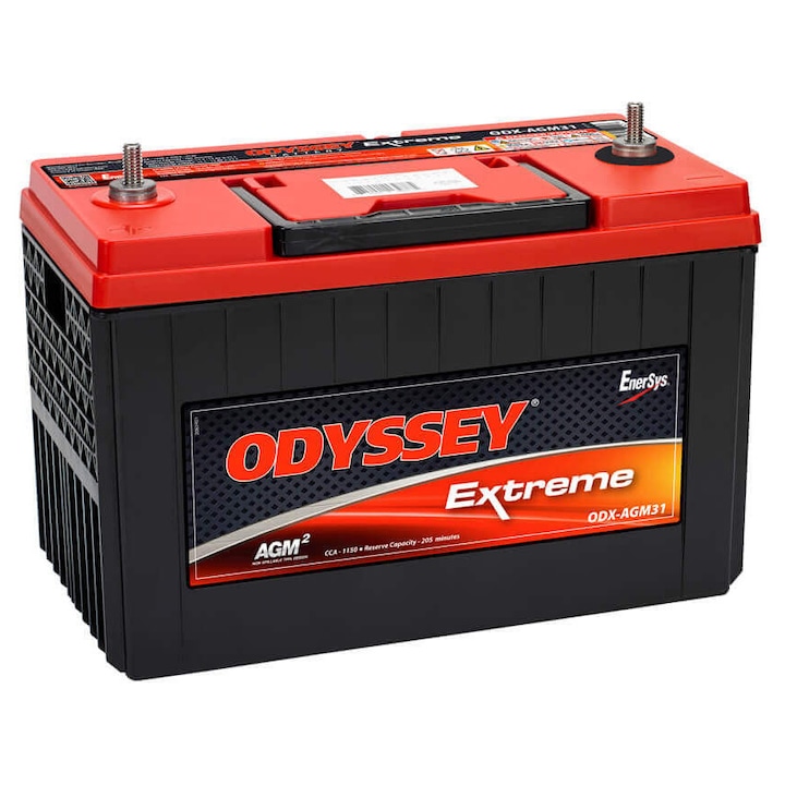 Baterie auto Odyssey Extreme ODX-AGM31, 12V, 103Ah, 1150CCA, rezistentă la vibrații, dimensiuni 330x173x241mm