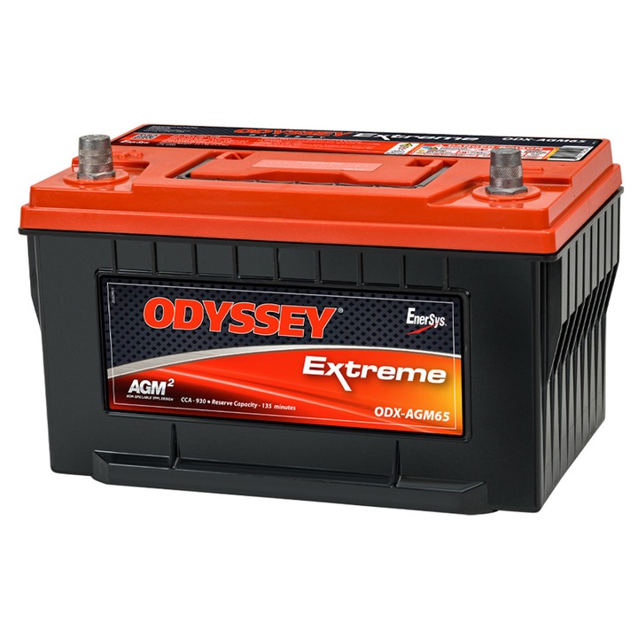 Baterie auto Odyssey Extreme ODX-AGM65 12V 74Ah 950CCA, utilizare duală, rezistență la vibrații, 300x183x191mm