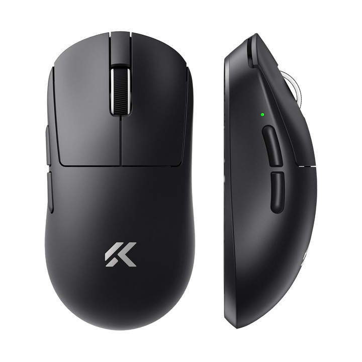 MCHOSE A7 V2 Ultra vezeték nélküli gamer egér e-sportokhoz, 59 g, PAW3950 TI, 42K DPI, 8K Topspeed kettős lekérdezési arány, 130 órás akkumulátor-üzemidő, PC/Mac, fekete