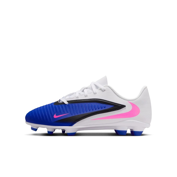 Ghete fotbal Nike Jr. Phantom 6 Low Club FG/MG, culoare negru, mărime 34 EU, pentru băieți, material textil