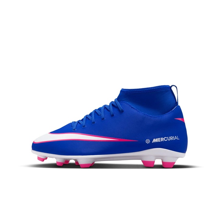 Ghete fotbal Nike Jr. Superfly 10 Club FG/MG, sintetic, alb/negru, marime 33.5 EU