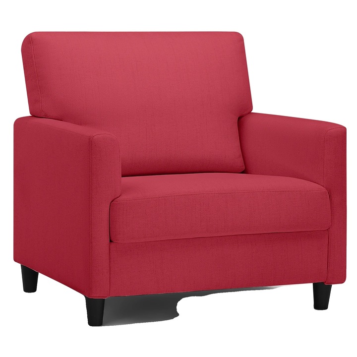 Relax fotel, modern design, puha töltelék, piros, 82x78x93cm