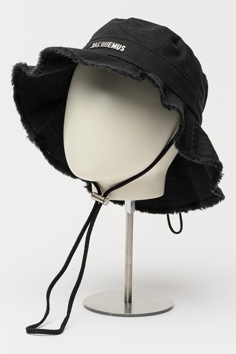 JACQUEMUS, Palarie bucket cu logo metalic Le Bob, Negru