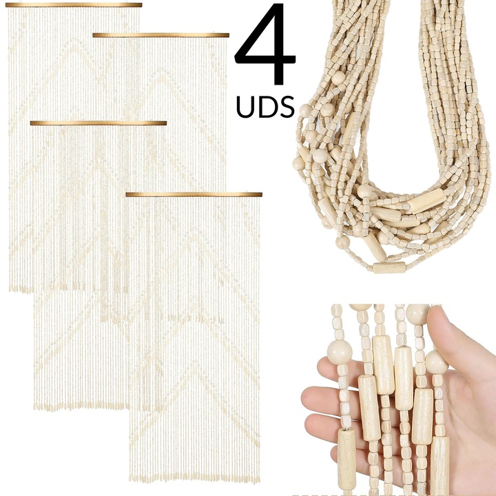 Пердета от масивно дърво, елегантен дизайн, 4 броя, лесен монтаж