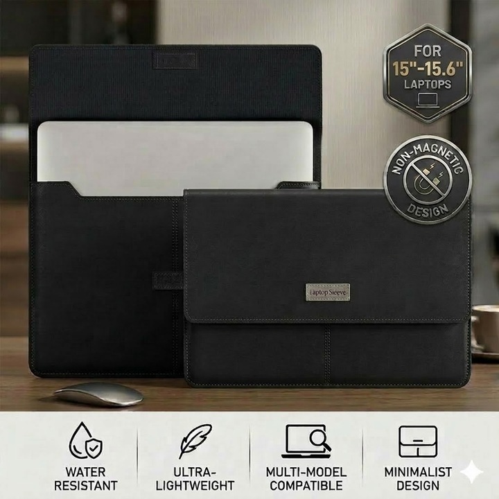 Husa Laptop Excitat, 15-15.6 inch, impermeabilă, anti-zgârieturi, negru