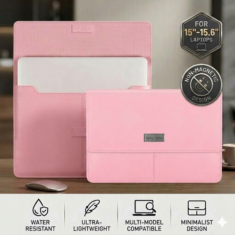 Husă Laptop Excitat, 15-15.6 inch, impermeabilă, anti-zgârieturi, roz