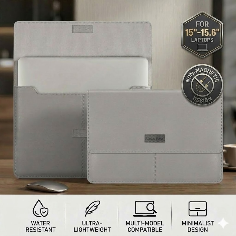 Husă Laptop Excitat, 15-15.6 inch, impermeabilă, anti-zgârieturi, gri