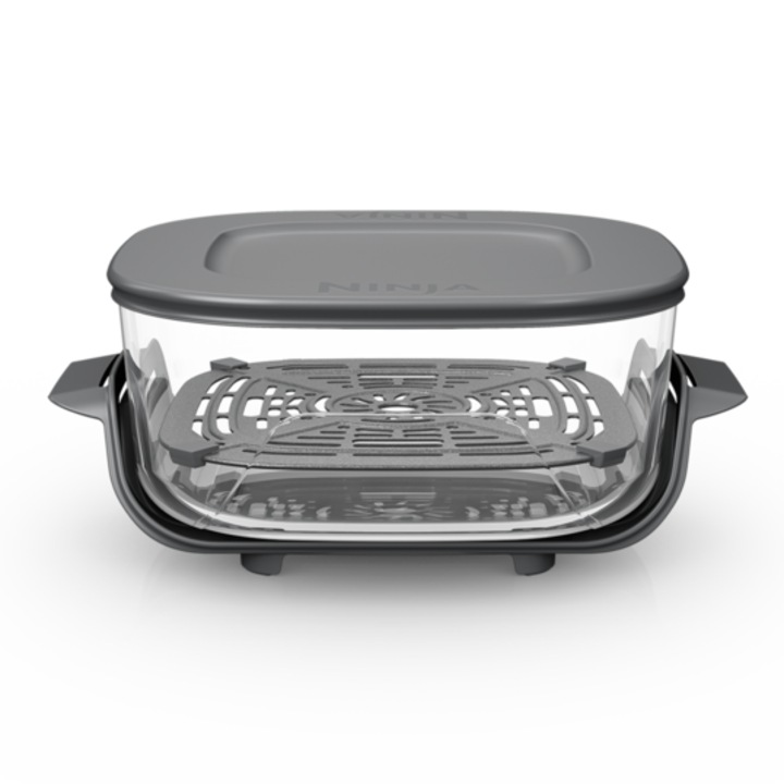 Vas sticla CRISPi 3.8L CleanCrisp cu capac etans si Crisper Plate inclus Ninja