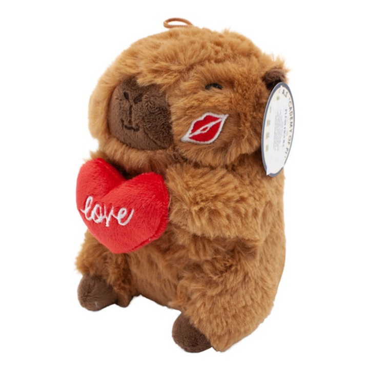 Pluș Kapibara cu inimă, 16cm