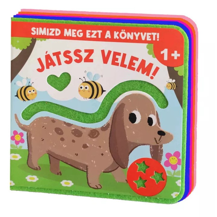 Carte interactivă tactilă pentru copii, SZALAY KÖNYVEK, Simizd meg ezt a konyvet - Jatssz velem, maghiară, 0-3 ani