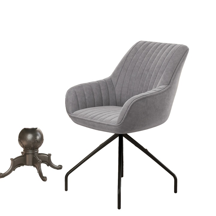 Fotel, bársony anyag, fém lábak, 61x62x81cm, teherbírás 120kg