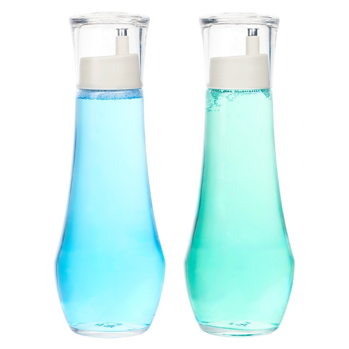 Set 2 recipiente apa de gura, Ordino, sticla, capac dozare