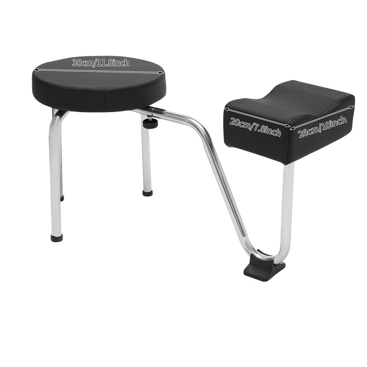 Ergonomikus lábtartó, állítható magasságú, modern design, fekete