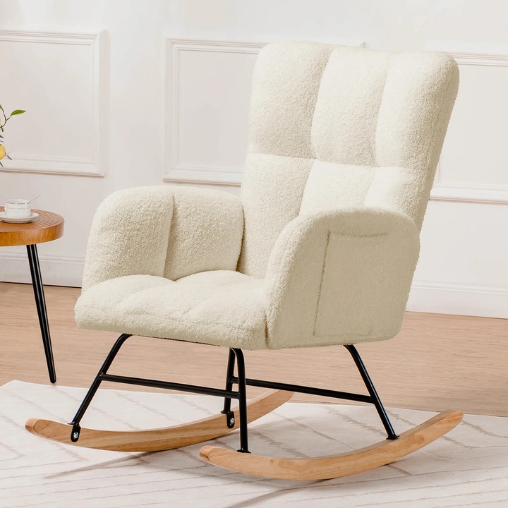 Balansoar modern, design ergonomic, bej, 50x48x124 cm