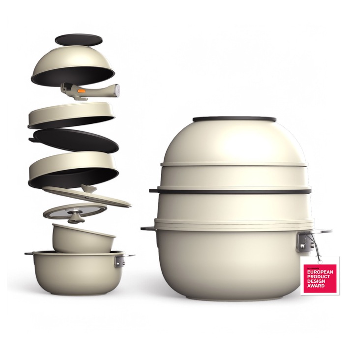 Bergner BGMP-8062-BE Set de vase 10 piese Bej Masterpro SharePlay