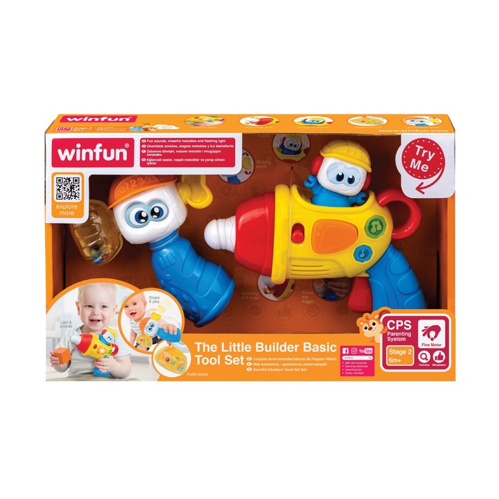 Winfun interaktív játékkészlet - Eszközök a kis építőknek, 2 db-os