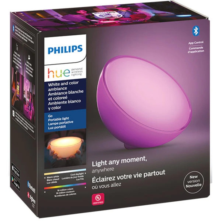 Lampa portabilă LED Philips Hue Go, RGB, 6W, alb