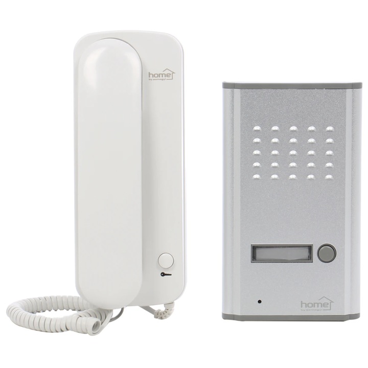 Аудио домофон Home, 1 пост, вграден монтаж, LED, 230V, 8.7x22.7x4.5cm
