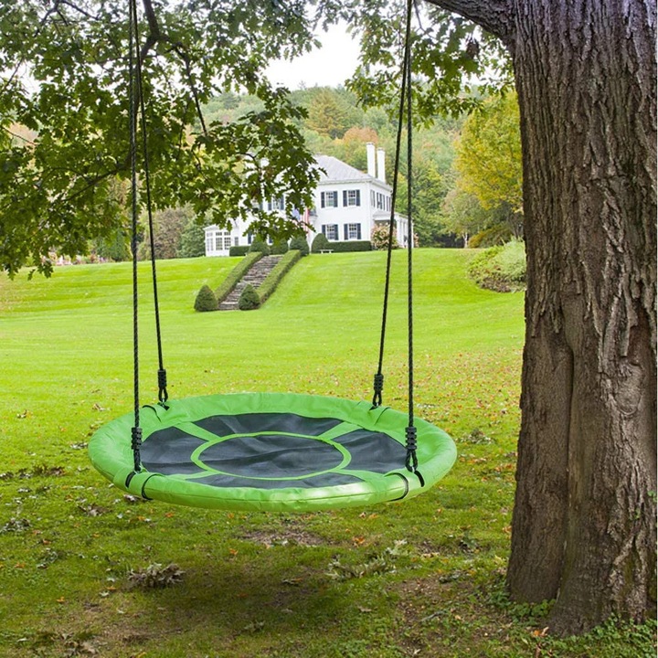 Leagan tip cuib, verde, diametru 100cm, capacitate maxima 150kg