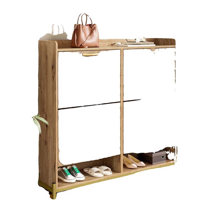 Cipősszekrény, 4 ajtós, modern design, 108.5x24x100cm, 80kg teherbírás, A szett