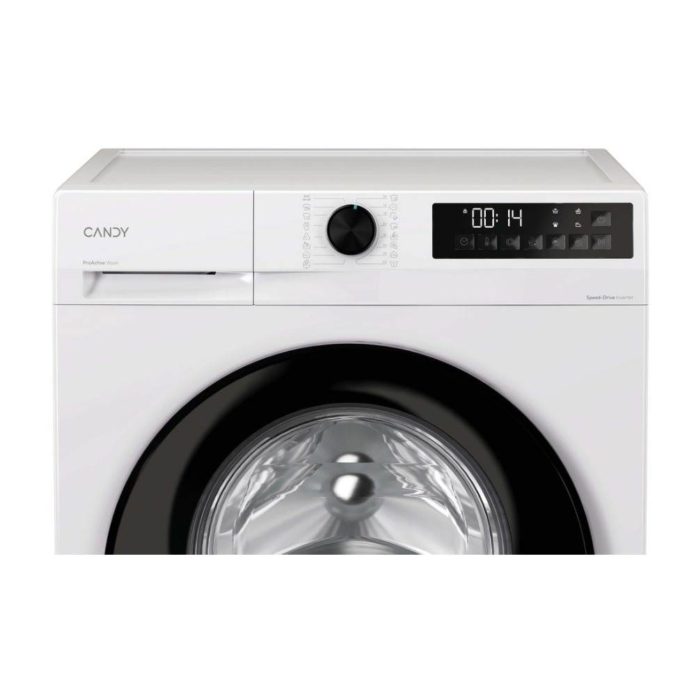 Masina de spalat rufe Candy GD 39B8-S, Motor Inverter, Abur, ProActive Wash, Tambur delicat, Calcare usoara, Antibacterian, AI Silent Motion, 9 kg, 1400 rpm, Clasa A, Alba
