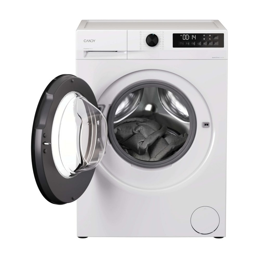 Masina de spalat rufe Candy GD 39B8-S, Motor Inverter, Abur, ProActive Wash, Tambur delicat, Calcare usoara, Antibacterian, AI Silent Motion, 9 kg, 1400 rpm, Clasa A, Alba