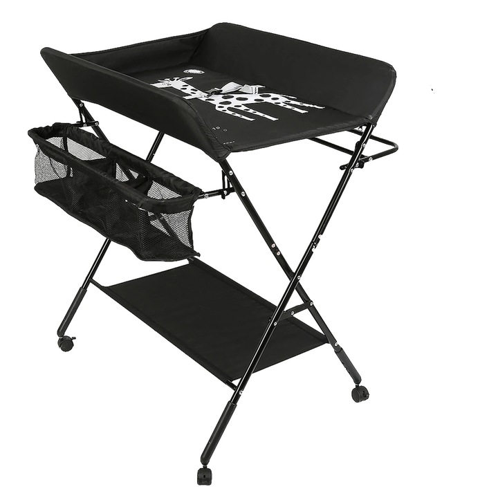 Masa de infasat, design durabil, materiale ecologice, neagra, 80x66x98cm