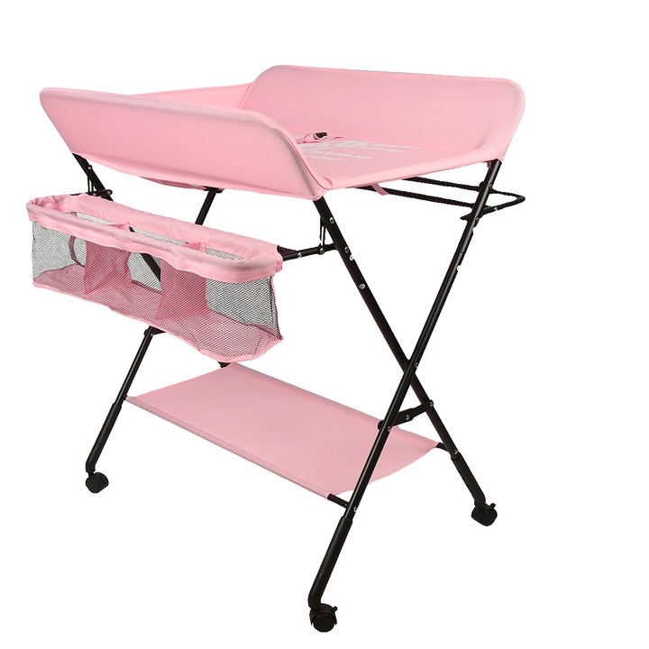 Masa de infasat, design durabil, materiale ecologice, roz, 80x66x98cm