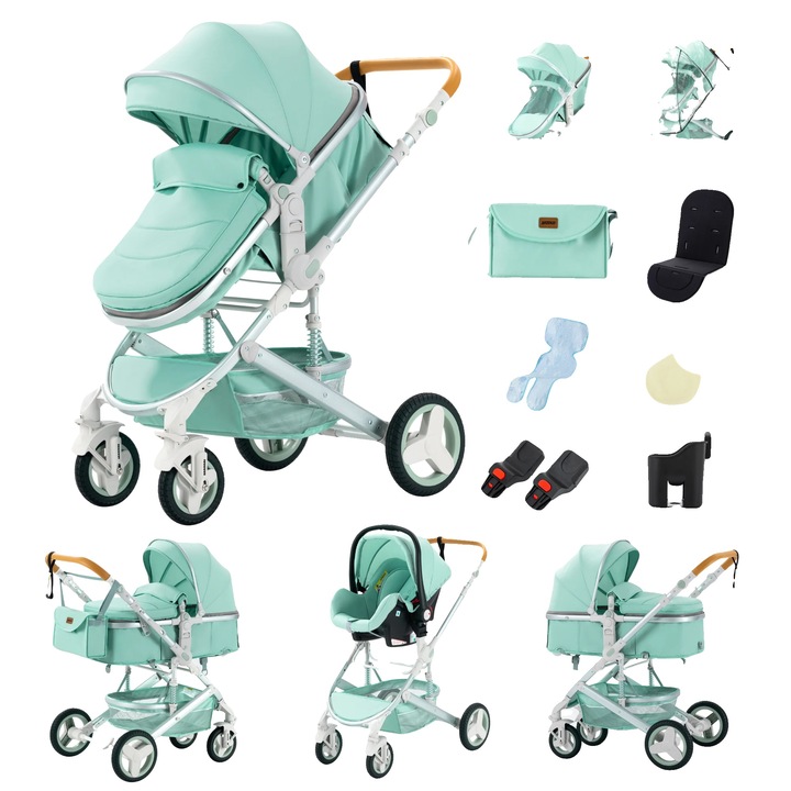 Marsupiu multifunctional, 530, verde, design usor, capacitate 20 kg