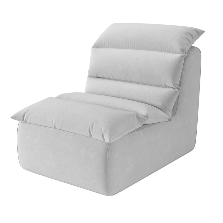 Scaun, design minimalist, umplutura din spuma, gri, dimensiuni compacte