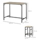 Set masa bar cu 4 scaune, MDF si metal, 100x60x88cm, 32x32x57cm, picioare ajustabile